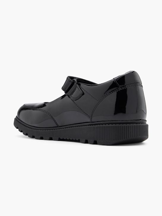 szkolne baleriny hush puppies na płaskiej podeszwie w kolorze czarnym rico