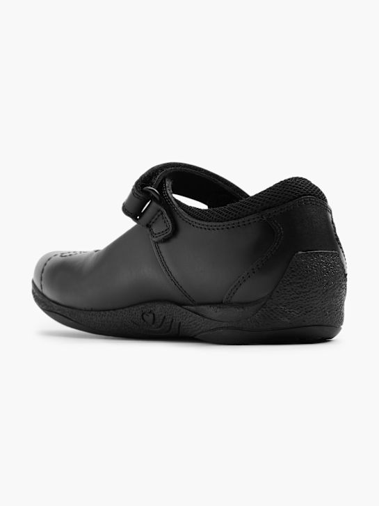 szkolne baleriny hush puppies na płaskiej podeszwie w kolorze czarnym rico
