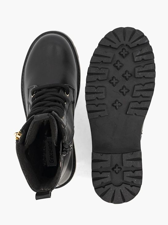 buty sznurowane graceland w kolorze czarnym rico