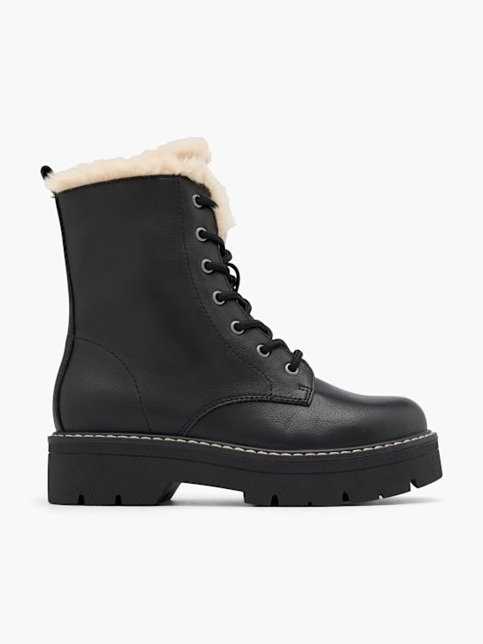 buty sznurowane graceland w kolorze czarnym rico