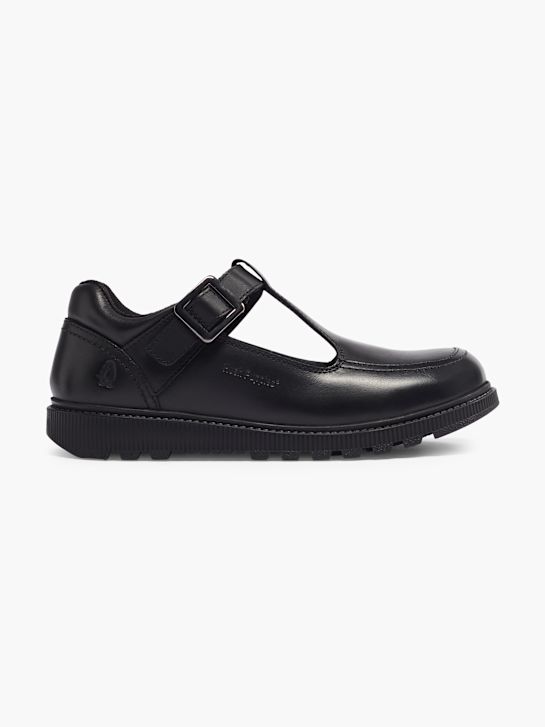 szkolna buty hush puppies na niskim obcasie w kolorze czarnym rico