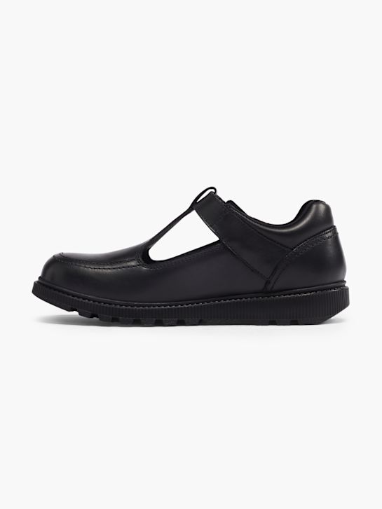 szkolna buty hush puppies na niskim obcasie w kolorze czarnym rico