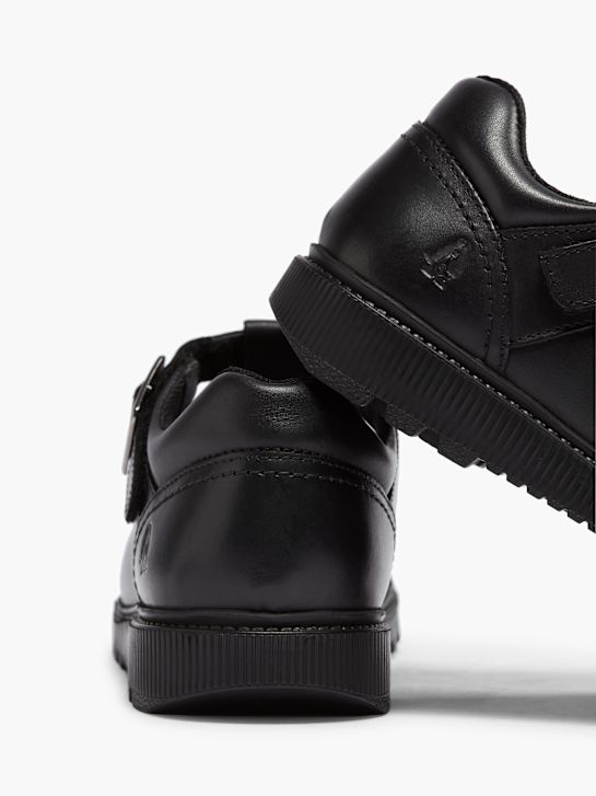 szkolna buty hush puppies na niskim obcasie w kolorze czarnym rico