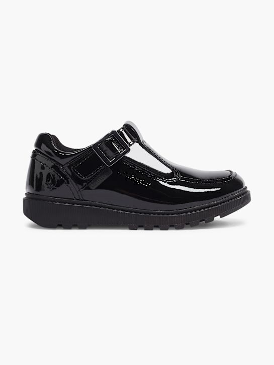 szkolna buty hush puppies na niskim obcasie w kolorze czarnym rico