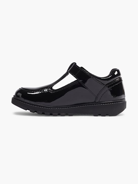 szkolna buty hush puppies na niskim obcasie w kolorze czarnym rico