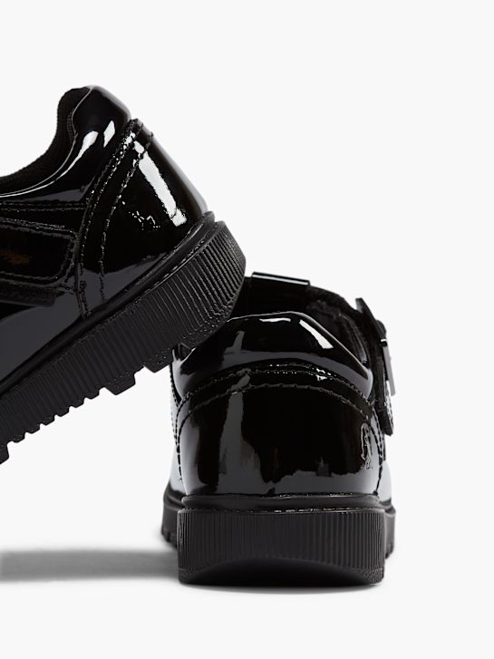 szkolna buty hush puppies na niskim obcasie w kolorze czarnym rico