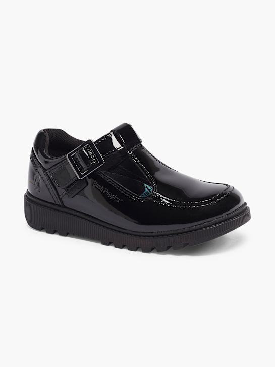 szkolna buty hush puppies na niskim obcasie w kolorze czarnym rico