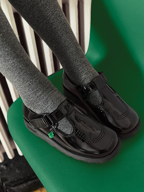szkolna buty kickers na niskim obcasie w kolorze czarnym rico