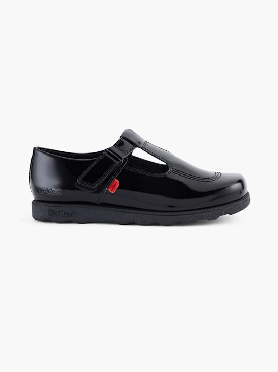 szkolna buty kickers na niskim obcasie w kolorze czarnym rico
