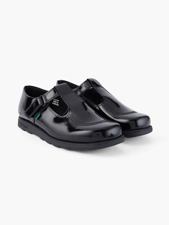 szkolna buty kickers na niskim obcasie w kolorze czarnym rico