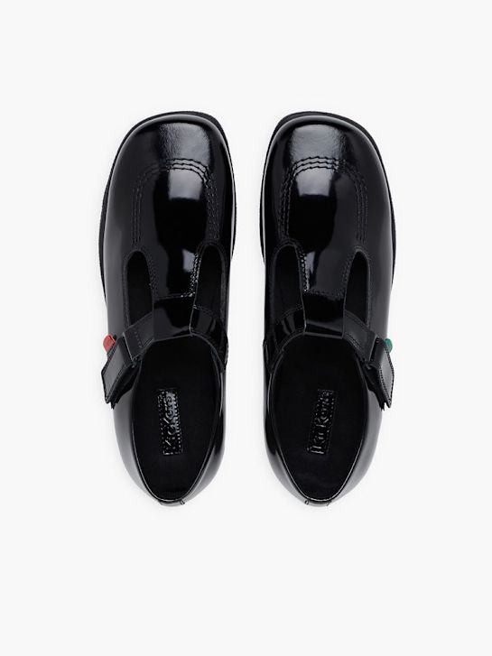 szkolna buty kickers na niskim obcasie w kolorze czarnym rico