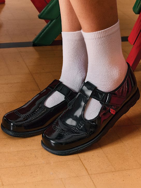 szkolna buty kickers na niskim obcasie w kolorze czarnym rico