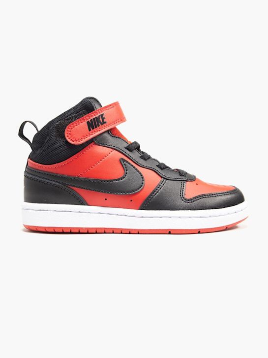 nike court borough mid 2 high top trainer czerwony ДЕЙХМАНН