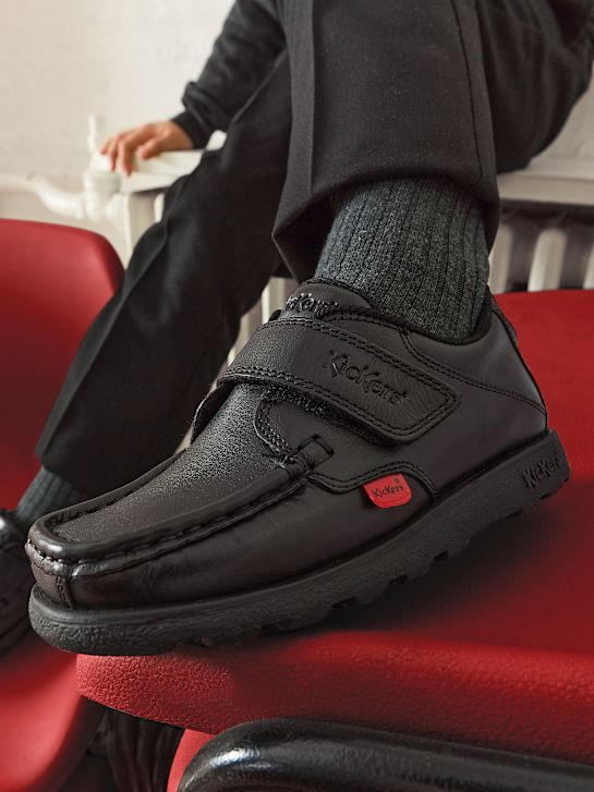 szkolna buty kickers na niskim obcasie w kolorze czarnym rico