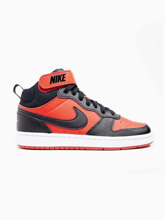 nike court borough mid 2 high top trainer czerwony ДЕЙХМАНН