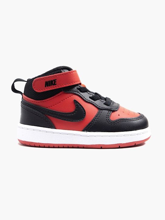 nike court borough mid 2 high top trainer czerwony ДЕЙХМАНН
