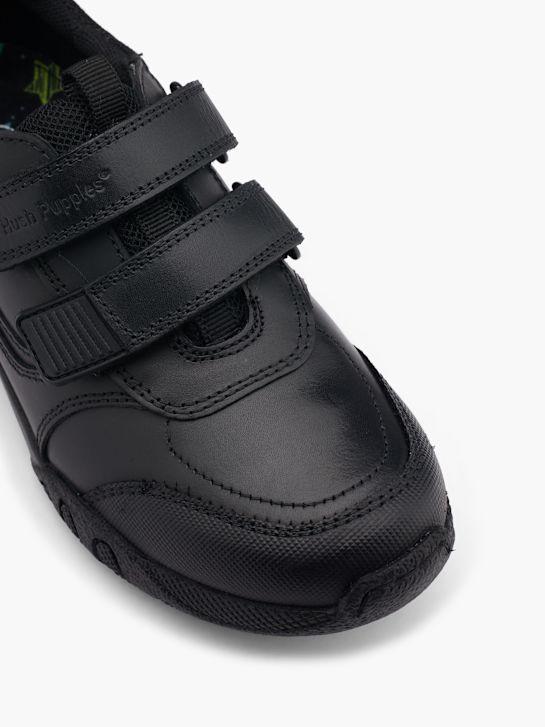 szkolna buty hush puppies na niskim obcasie w kolorze czarnym rico