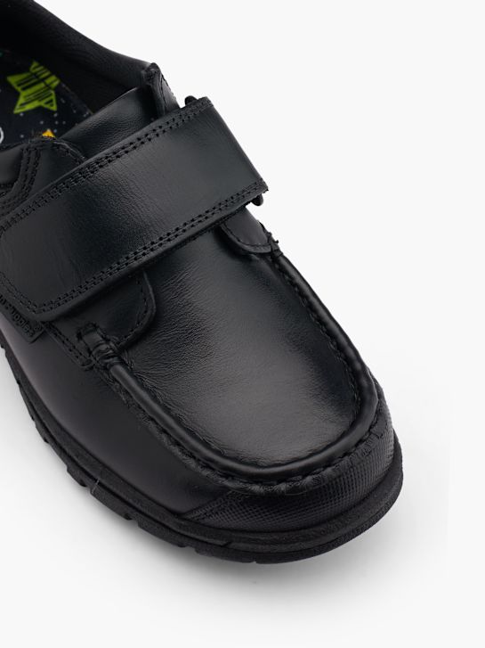 szkolna buty hush puppies na niskim obcasie w kolorze czarnym rico