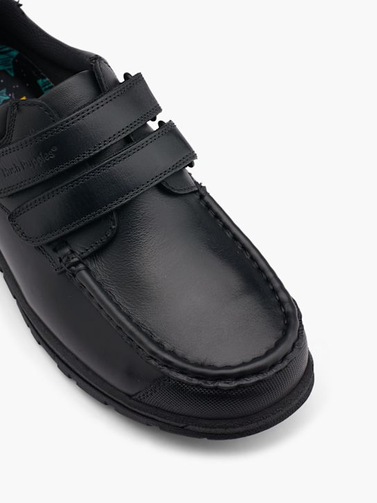 szkolna buty hush puppies na niskim obcasie w kolorze czarnym rico