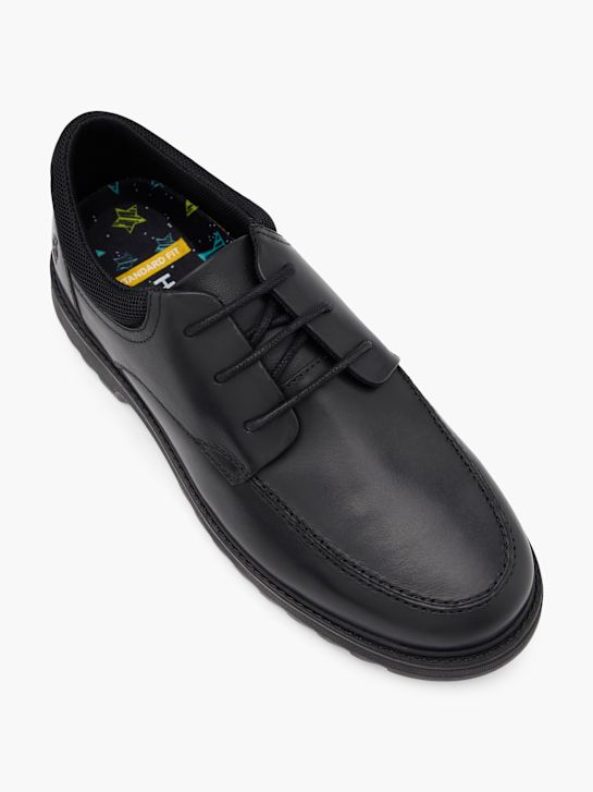szkolna buty hush puppies na niskim obcasie w kolorze czarnym rico