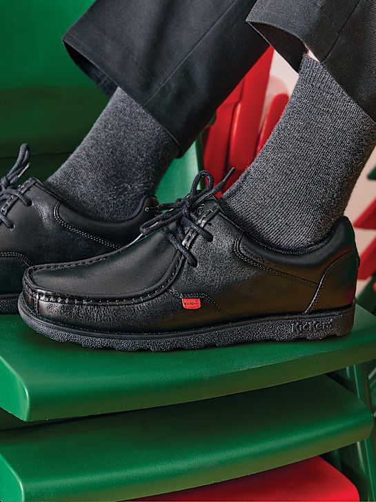 szkolna buty kickers na niskim obcasie w kolorze czarnym rico