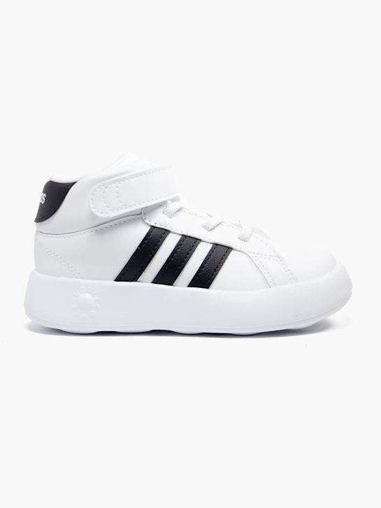 buty do biegania adidas grand court mid i high top trainer biały rico
