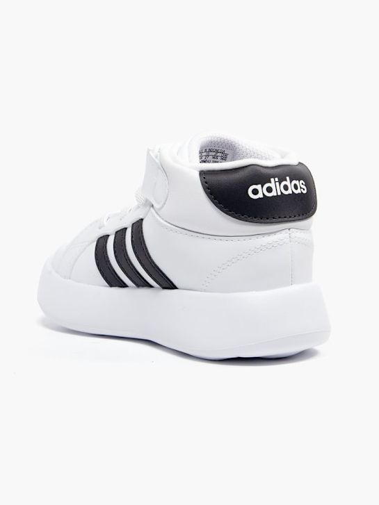buty do biegania adidas grand court mid i high top trainer biały rico
