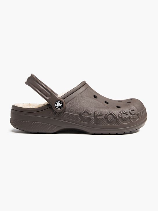 drewniaki na podszewce crocs baya brązowy rico