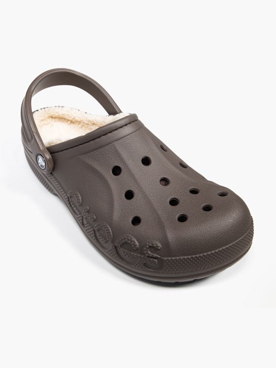 drewniaki na podszewce crocs baya brązowy rico