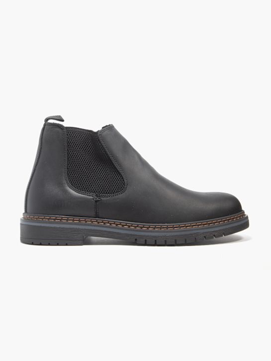 am shoe buty chelsea na obcasie w kolorze czarnym rico