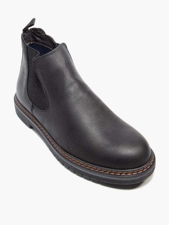 am shoe buty chelsea na obcasie w kolorze czarnym rico