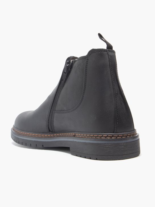 am shoe buty chelsea na obcasie w kolorze czarnym rico