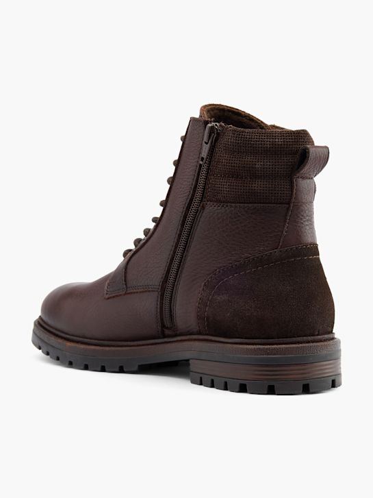 buty sznurowane mustang brązowy rico