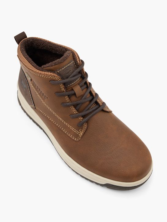 buty sznurowane mustang brązowy rico