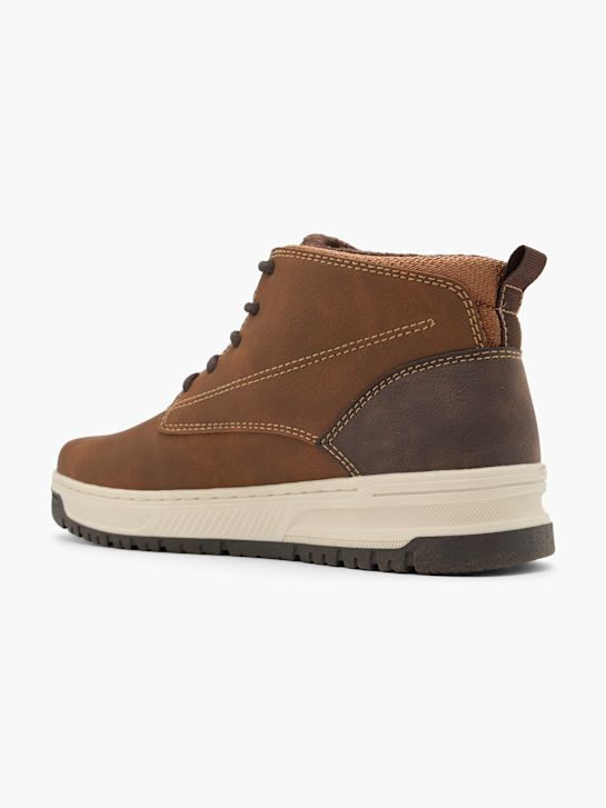 buty sznurowane mustang brązowy rico