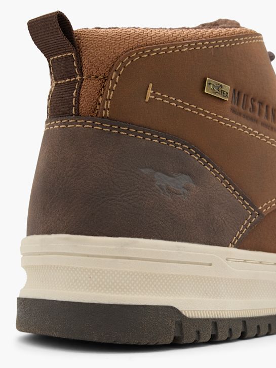 buty sznurowane mustang brązowy rico