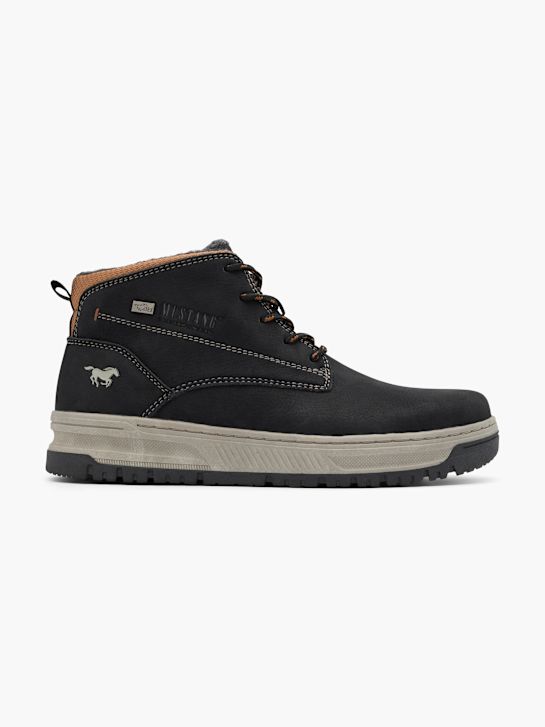 buty sznurowane mustang w kolorze czarnym rico