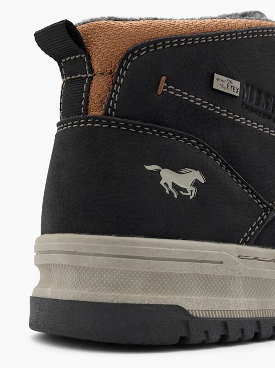 buty sznurowane mustang w kolorze czarnym rico
