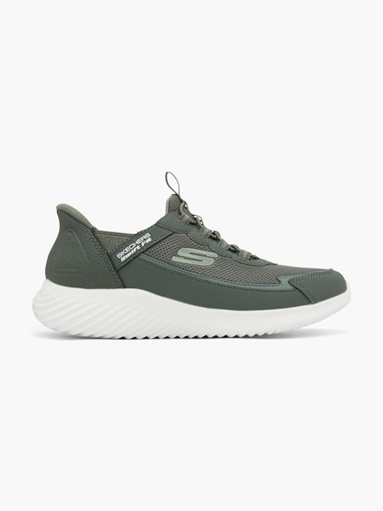 buty do biegania skechers bounder swift fit slip-on trainer koloru oliwkowego rico