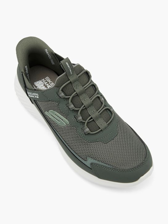 buty do biegania skechers bounder swift fit slip-on trainer koloru oliwkowego rico