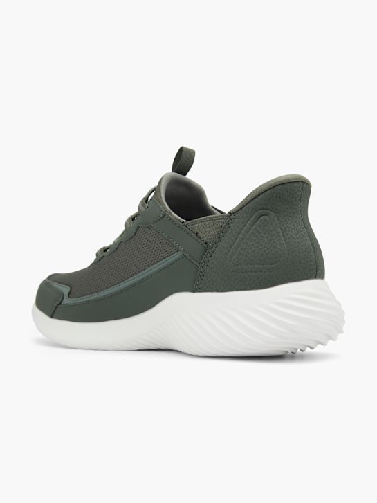 buty do biegania skechers bounder swift fit slip-on trainer koloru oliwkowego rico