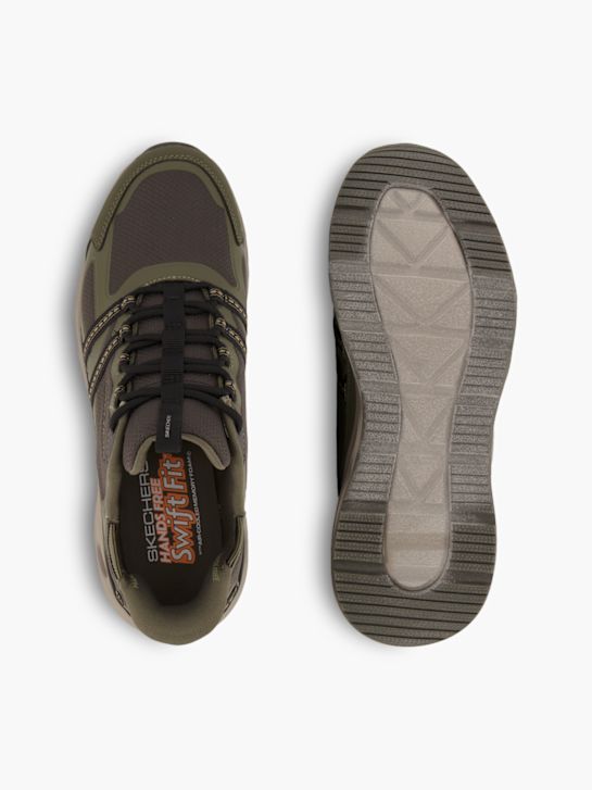 buty do biegania skechers swift fit slip-on trainer koloru oliwkowego rico