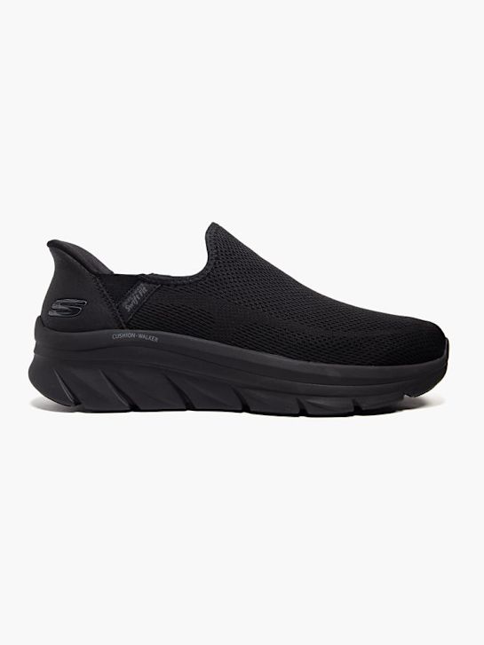 buty do biegania skechers cushion walker swift fit slip-on trainer czarny rico