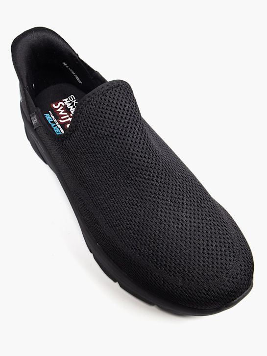 buty do biegania skechers cushion walker swift fit slip-on trainer czarny rico