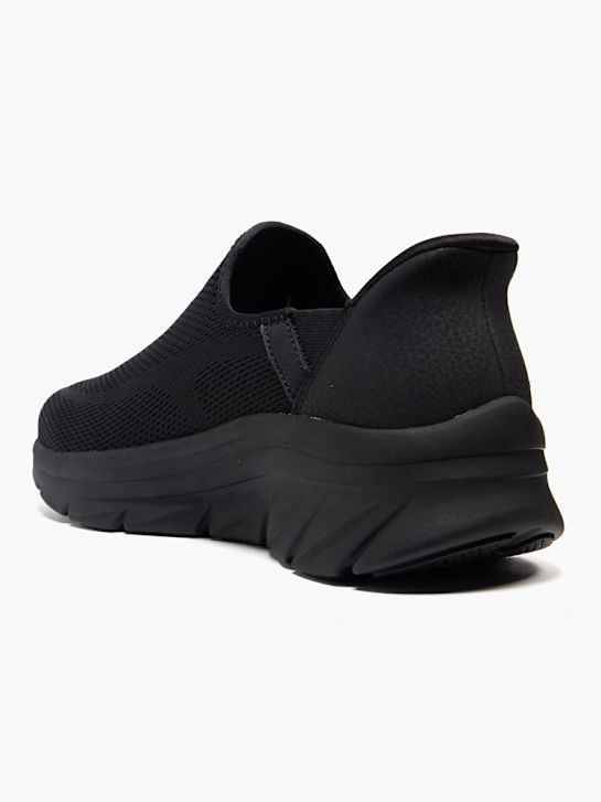 buty do biegania skechers cushion walker swift fit slip-on trainer czarny rico