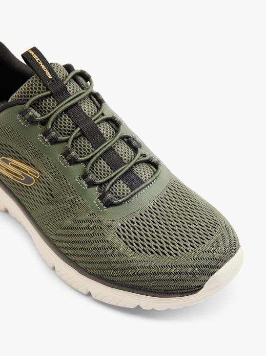 buty do biegania skechers burns 2.0 slip-on trainer khaki rico