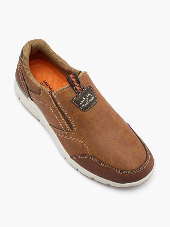 buty memphis one na niskim obcasie brązowy rico
