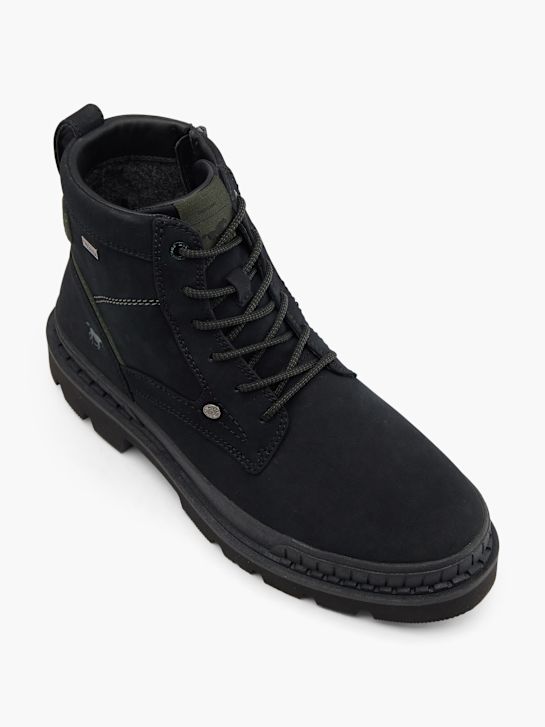 buty sznurowane mustang w kolorze czarnym rico