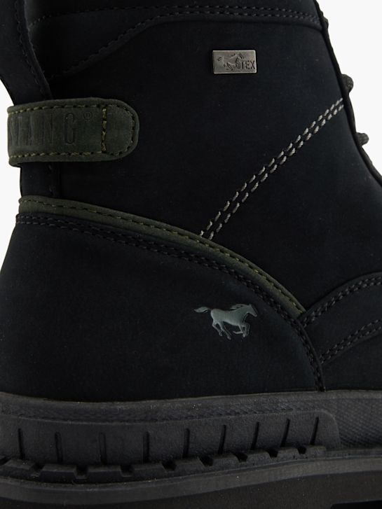 buty sznurowane mustang w kolorze czarnym rico