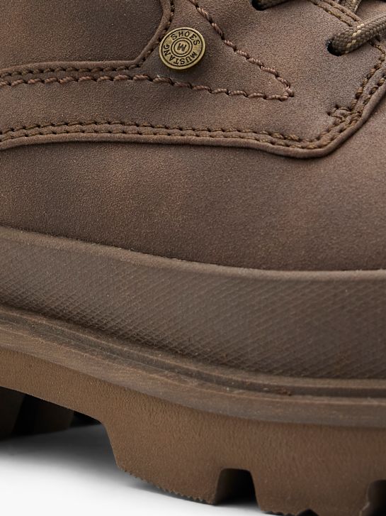 buty sznurowane mustang brązowy rico